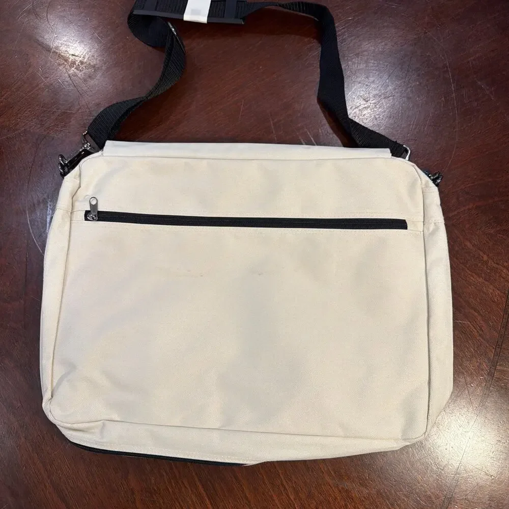 Travel Crossbody Laptop School Bag Beige - See Description